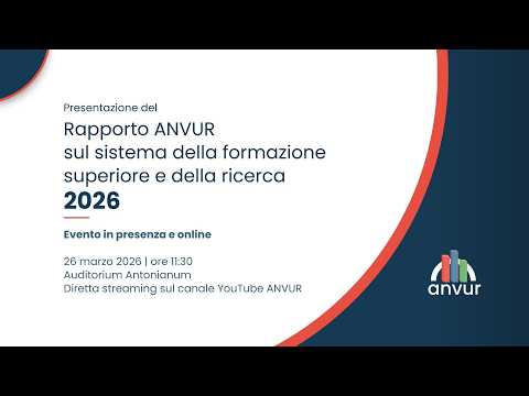Presentation of the ANVUR Report 2026 | ANVUR