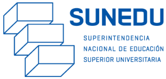 Il logo di SUNEDU (Superintendencia Nacional de Educación Superior Universitaria) presenta tre blocchi tridimensionali sovrapposti. Ogni blocco contiene una sigla ("SU", "NE", "DU") in lettere bianche. A destra dei blocchi, è presente il nome completo dell'istituzione scritto in lettere maiuscole nere, disposto su più righe. Lo sfondo è trasparente, rendendo il logo versatile per diversi utilizzi. Il design trasmette modernità, struttura e professionalità.